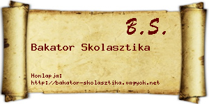 Bakator Skolasztika névjegykártya